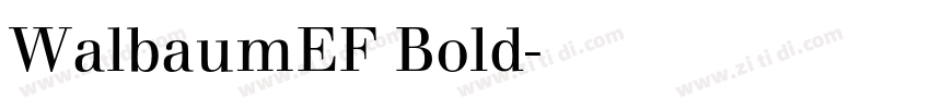 WalbaumEF Bold字体转换